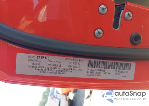 2016 Dodge Challenger R/T Scat Pack z USA, uszkodzony, nr VIN 2C3CDZFJ7GH309495